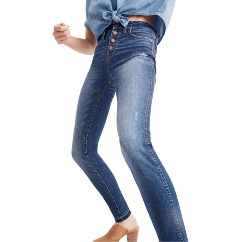 Madewell Blue High Rise Jeans with Tapered Leg